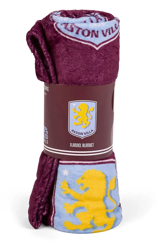 Aston Villa FC Multi Crest Fleece Blanket