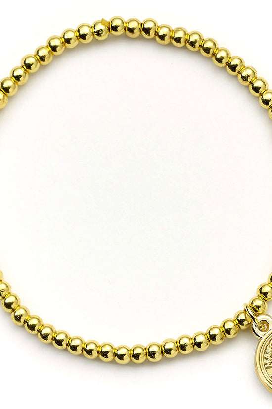 Manchester City FC Gold Finish Bead Bracelet