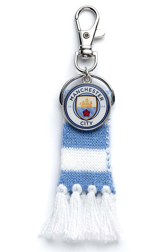 Manchester City FC Blue Bar Scarf Bag Charm