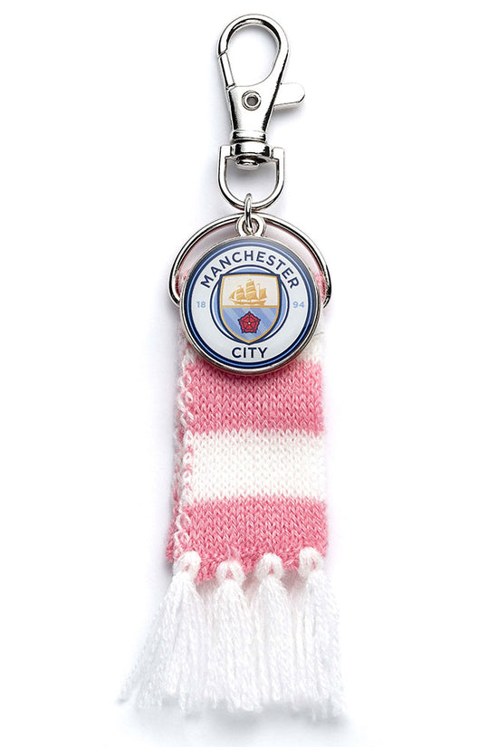 Manchester City FC Pink Bar Scarf Bag Charm