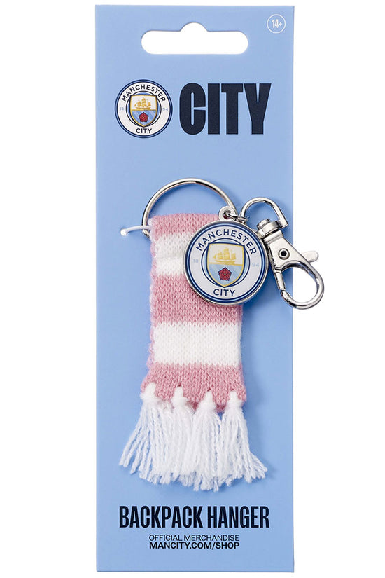Manchester City FC Pink Bar Scarf Bag Charm