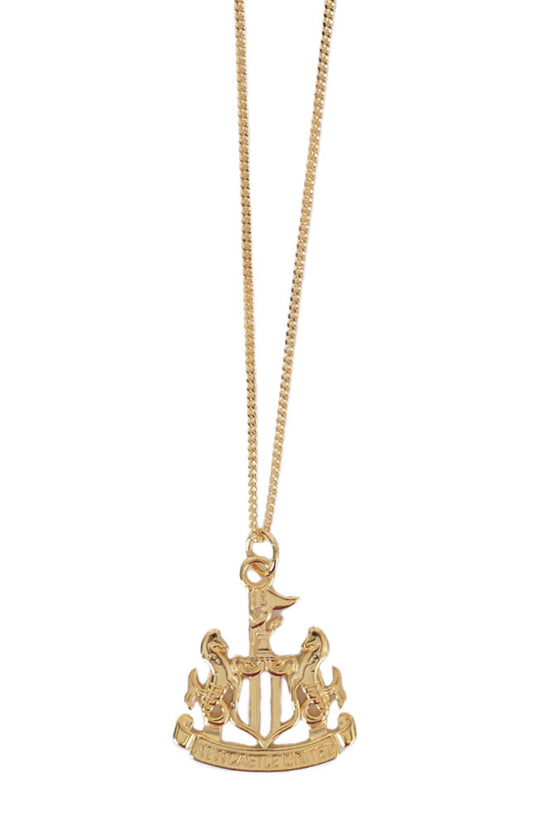 Newcastle United FC 18ct Gold Plated on Silver Pendant Chain 1