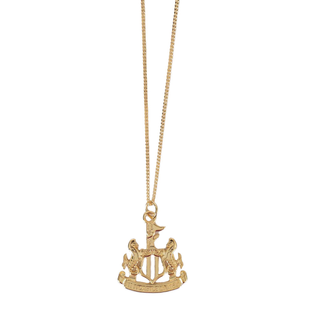 Newcastle United FC 18ct Gold Plated on Silver Pendant Chain 1