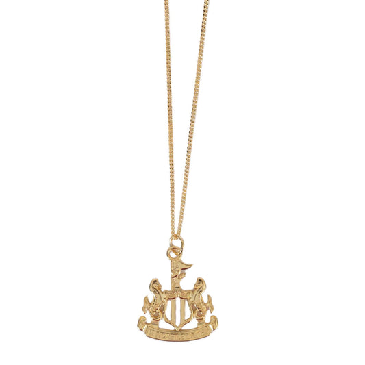 Newcastle United FC 18ct Gold Plated on Silver Pendant Chain 1