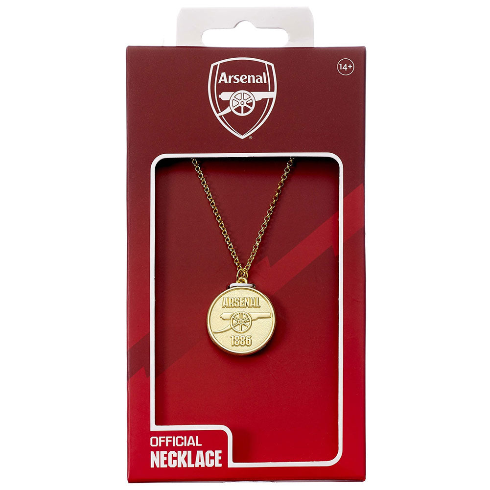 Arsenal FC Gold Finish Crest Necklace 3
