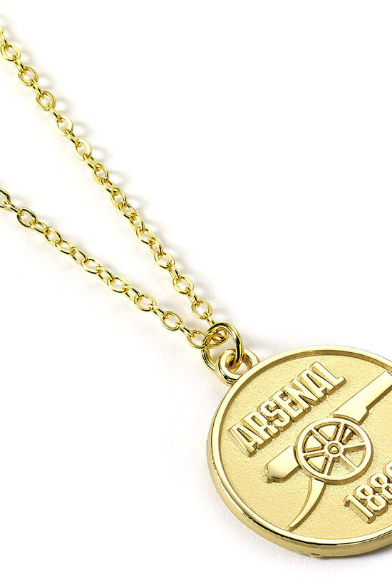 Arsenal FC Gold Finish Crest Necklace