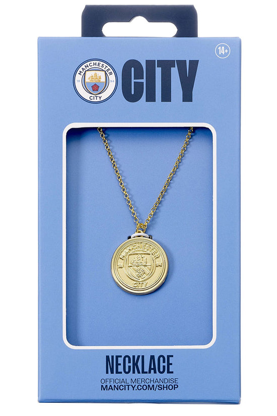 Manchester City FC Gold Finish Crest Necklace 3