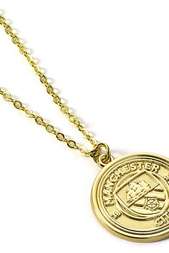 Manchester City FC Gold Finish Crest Necklace