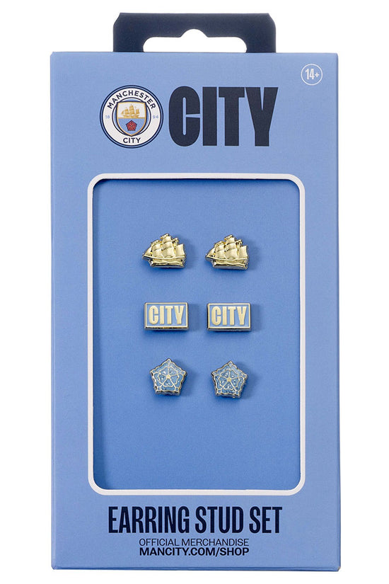Manchester City FC Stud Earring Set 3