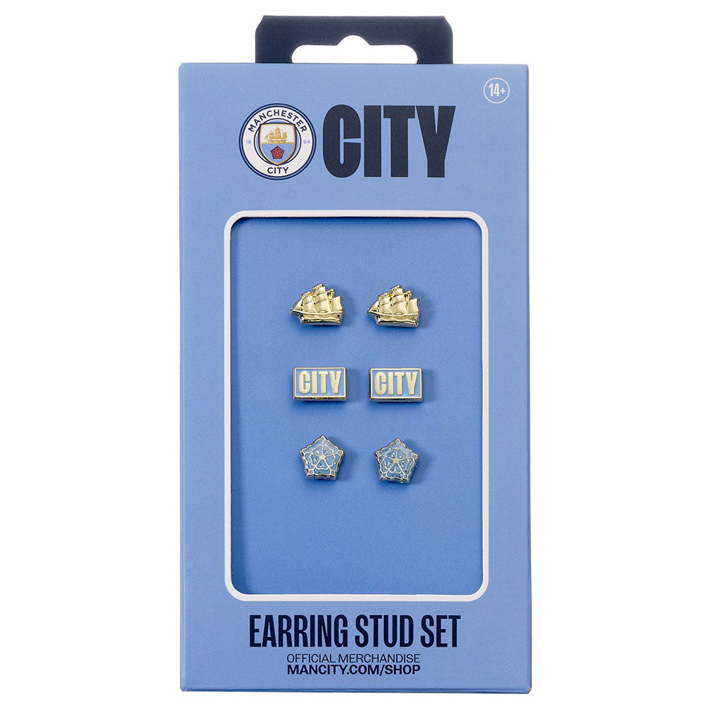 Manchester City FC Stud Earring Set 3