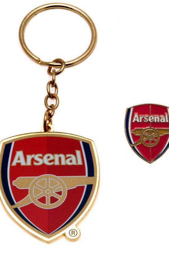Arsenal FC Keyring & Badge Set