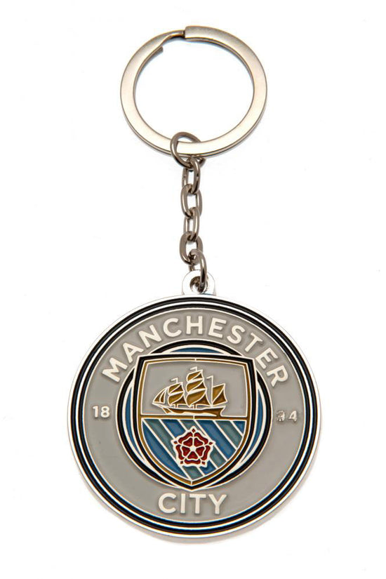 Manchester City FC Keyring & Badge Set
