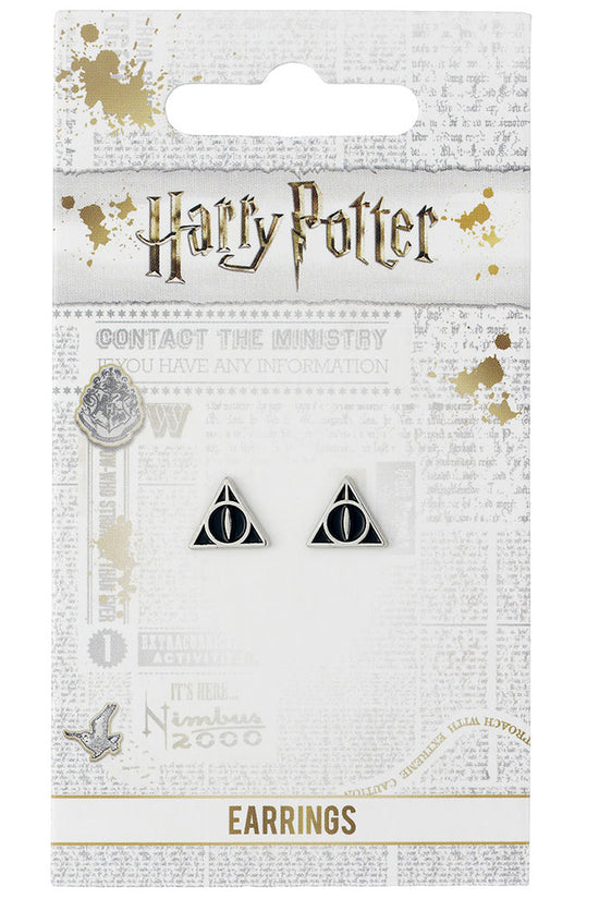 Harry Potter Silver Plated Deathly Hallows Stud Earrings 1