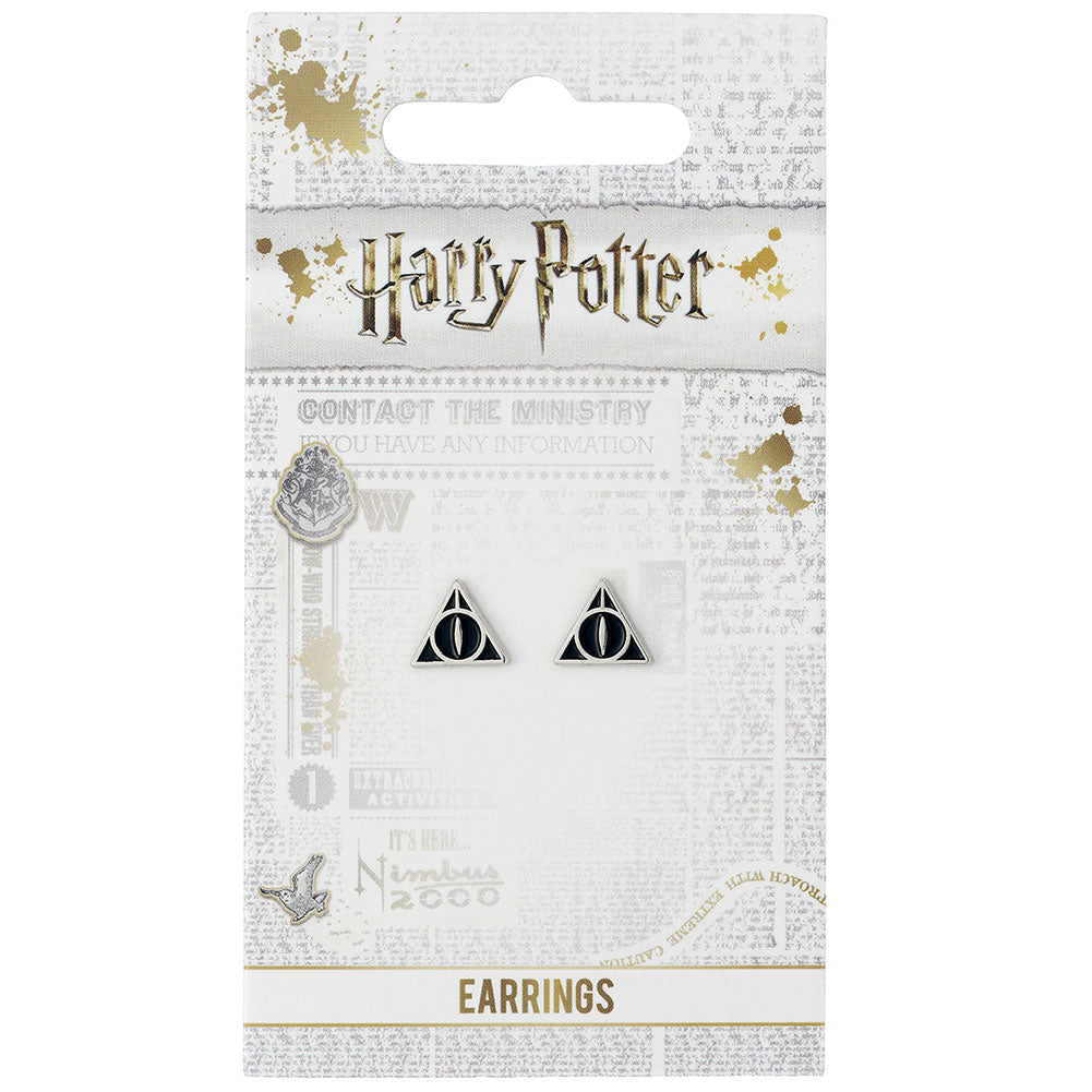 Harry Potter Silver Plated Deathly Hallows Stud Earrings 1