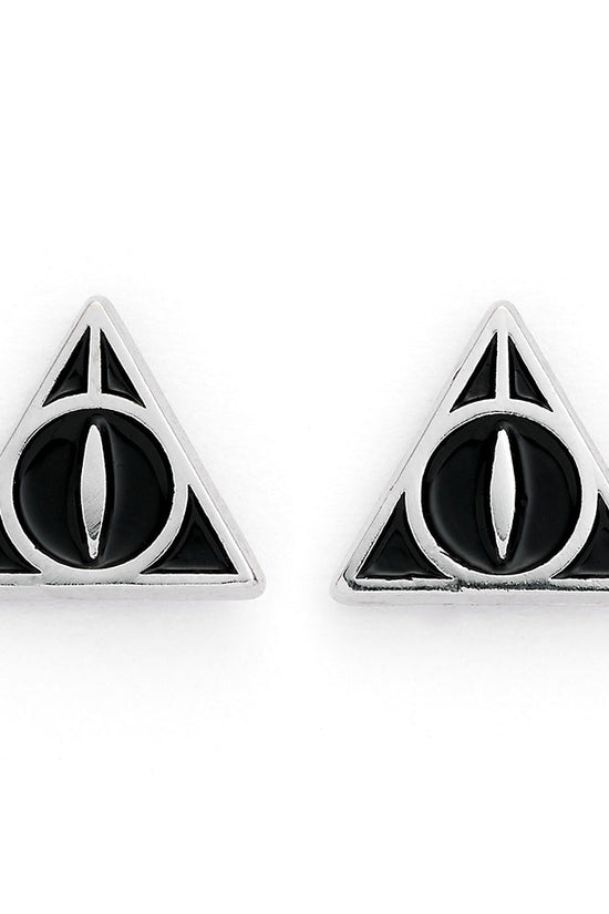 Harry Potter Silver Plated Deathly Hallows Stud Earrings