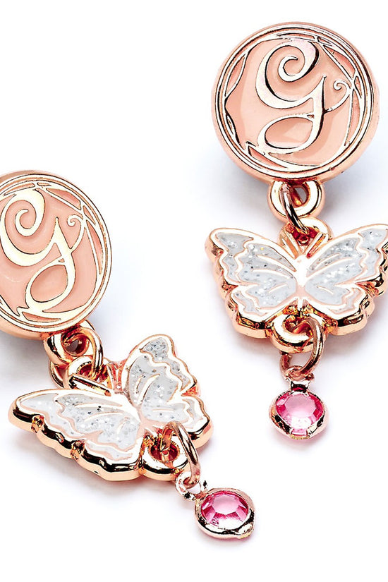 Wicked Rose Gold Plated Glinda Butterfly Earrings 1