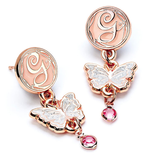 Wicked Rose Gold Plated Glinda Butterfly Earrings 1