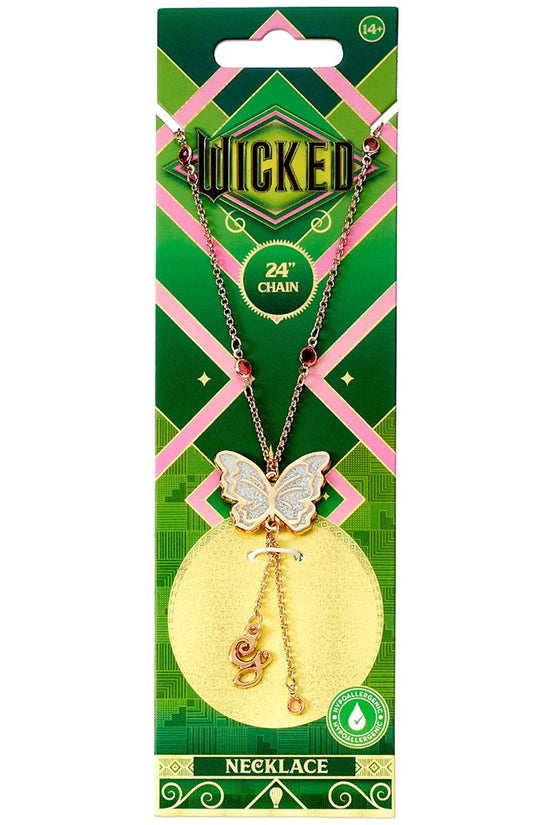 Wicked Rose Gold Glinda Buterfly Necklace 3