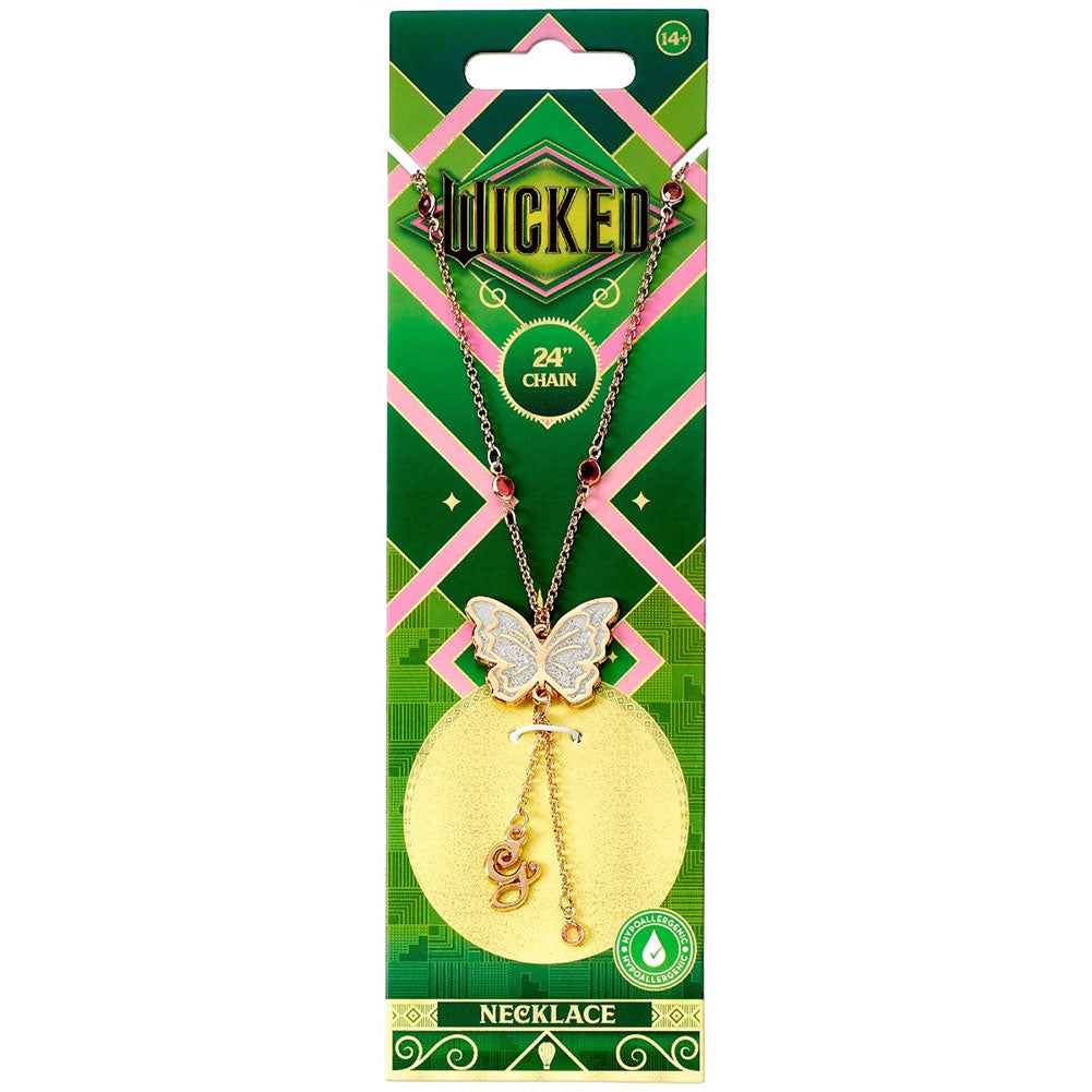 Wicked Rose Gold Glinda Buterfly Necklace 3