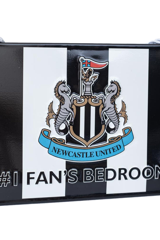 Newcastle United FC No1 Fan Stripe Bedroom Sign