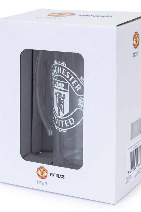 Manchester United FC Mono Crest Stein Glass Tankard 2