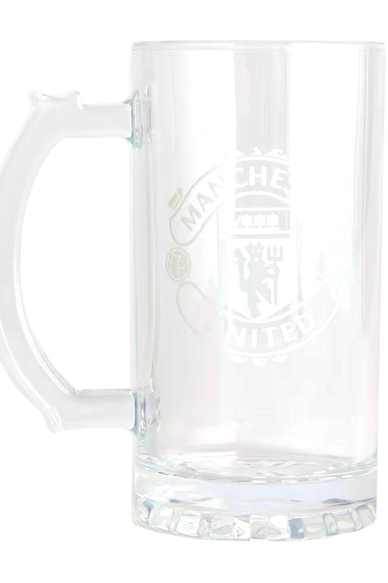 Manchester United FC Mono Crest Stein Glass Tankard
