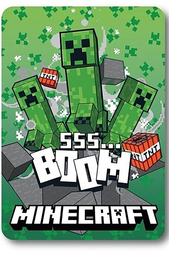 Minecraft Boom Fleece Blanket
