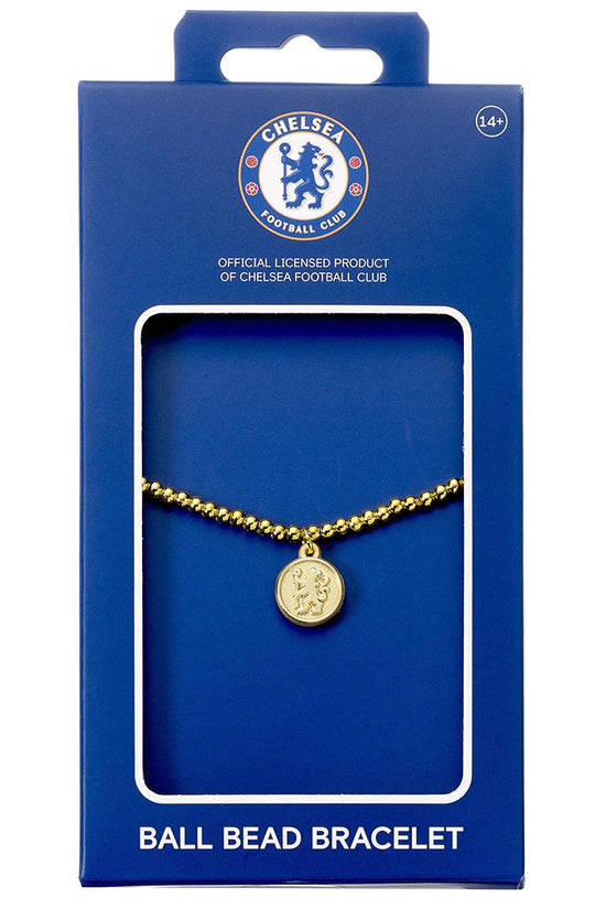 Chelsea FC Gold Finish Bead Bracelet