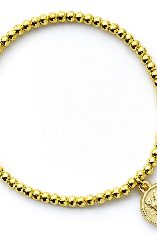 Chelsea FC Gold Finish Bead Bracelet