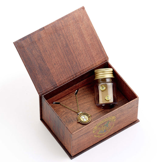 Harry Potter Time Turner Necklace Earrings Gift Box