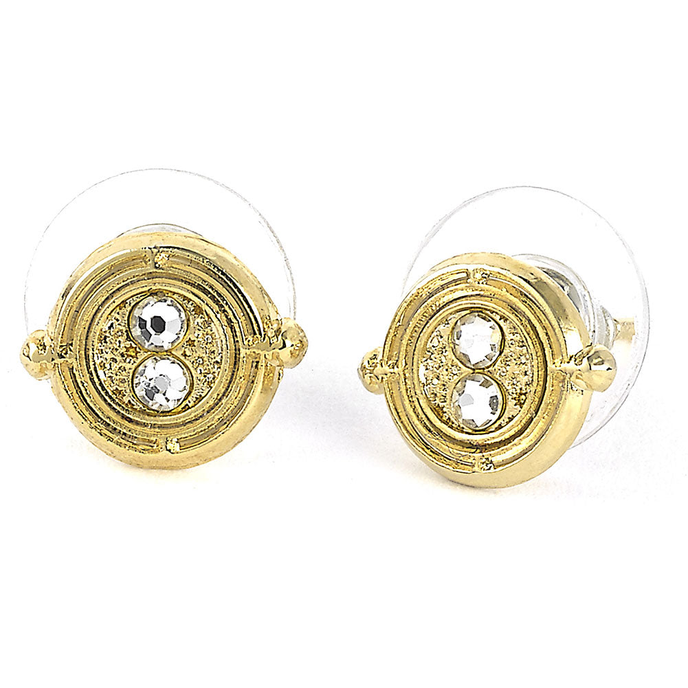 Harry Potter Gold Plated Time Turner Stud Earrings 1