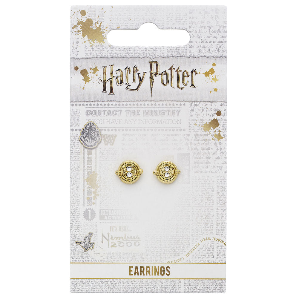 Harry Potter Gold Plated Time Turner Stud Earrings 2