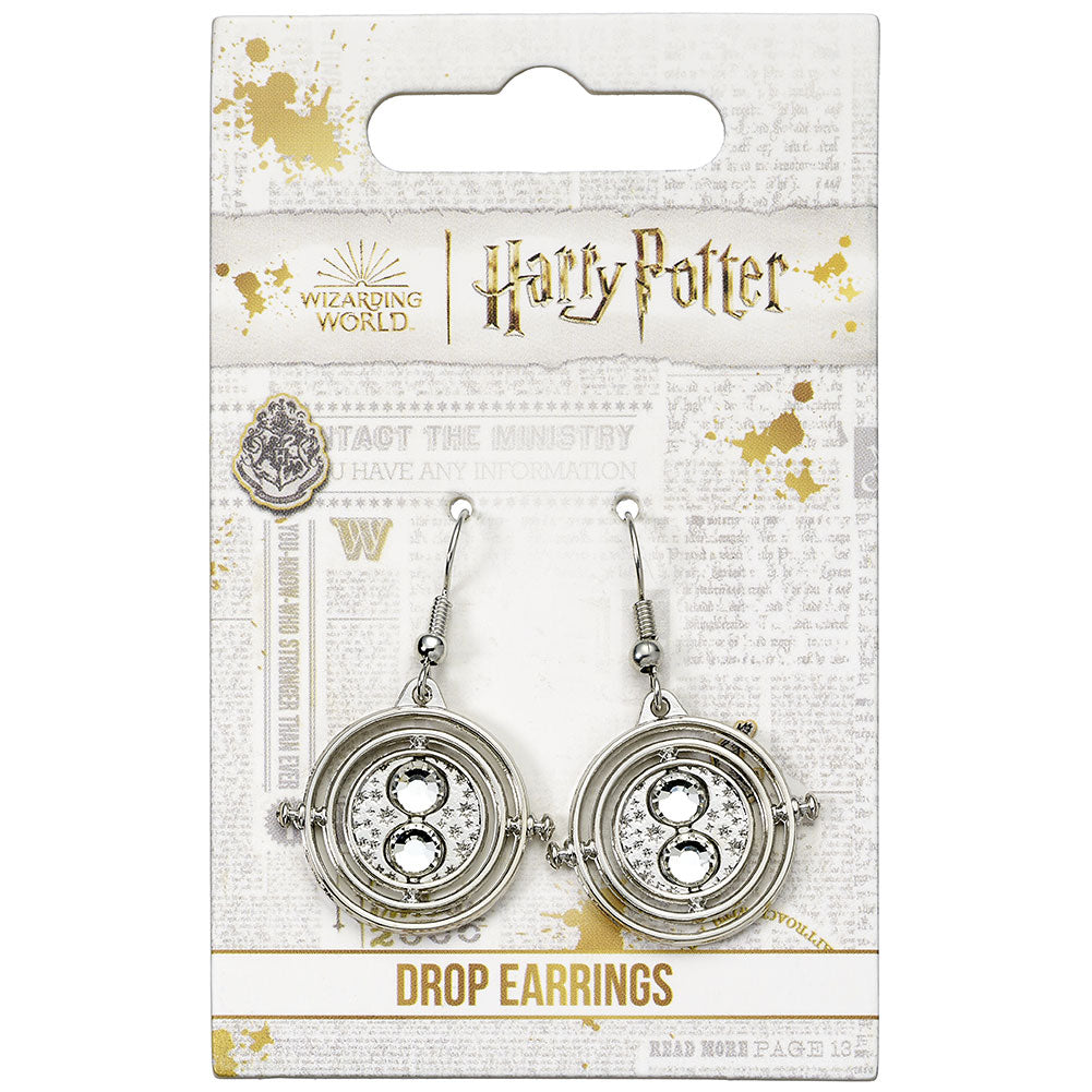 Harry Potter Silver Plated Time Turner Hook Earrings 1