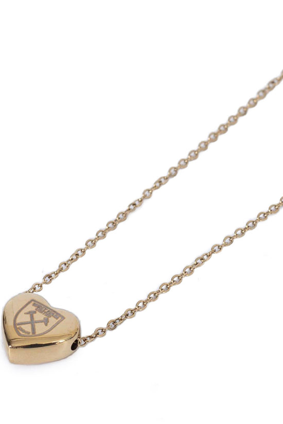 West Ham United FC Gold Plated Heart Necklace 1