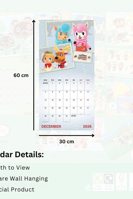 Animal Crossing Square Calendar 2026