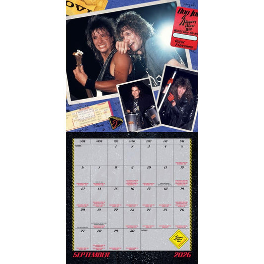 Bon Jovi Square Calendar 2026