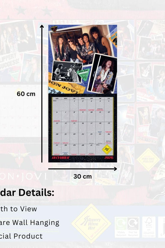 Bon Jovi Square Calendar 2026