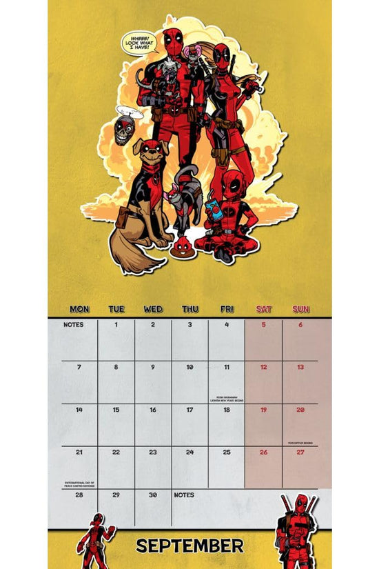 Deadpool Square Calendar 2026