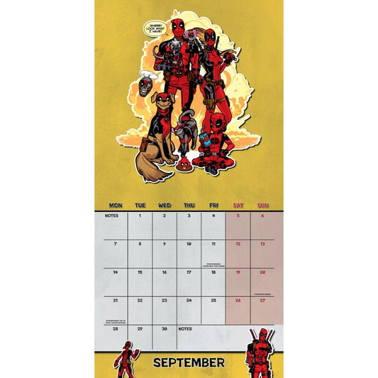 Deadpool Square Calendar 2026