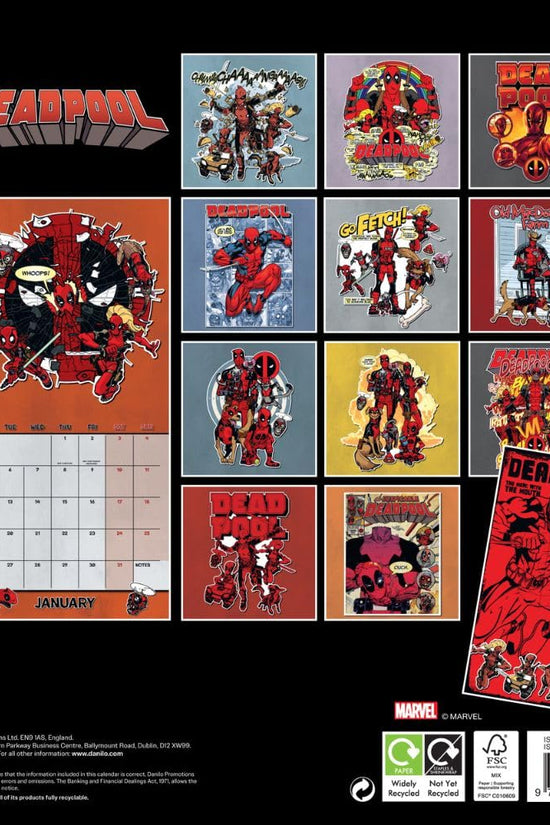 Deadpool Square Calendar 2026