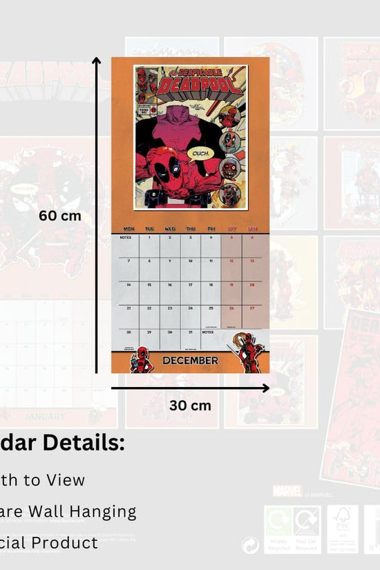Deadpool Square Calendar 2026