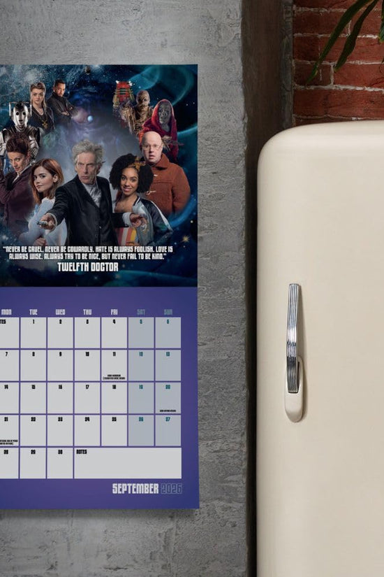 Doctor Who Classic Edition Square Calendar 2026