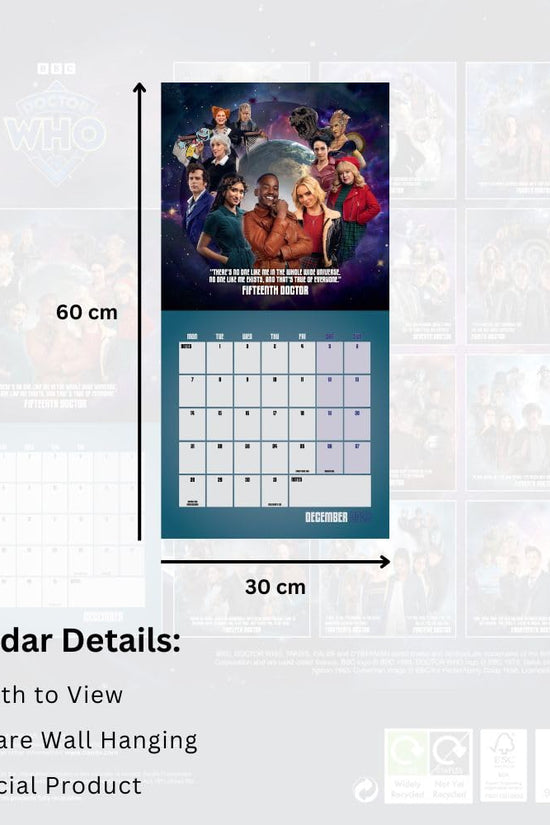 Doctor Who Classic Edition Square Calendar 2026