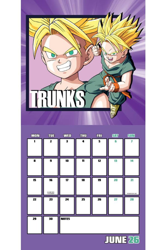 Dragon Ball Z Square Calendar 2026