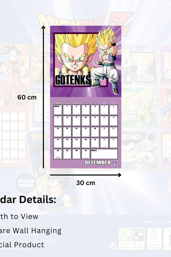 Dragon Ball Z Square Calendar 2026