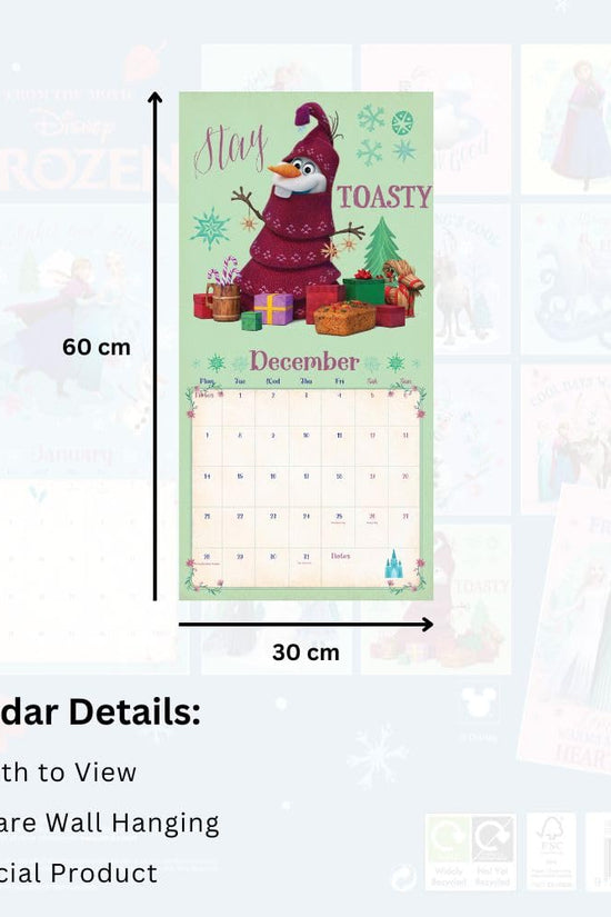 Frozen Square Calendar 2026