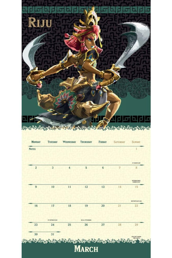The Legend Of Zelda Square Calendar 2026