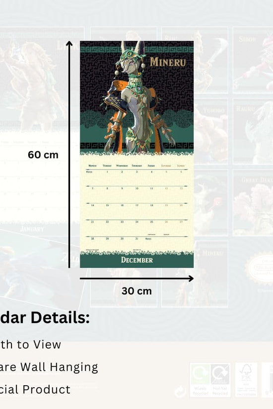 The Legend Of Zelda Square Calendar 2026