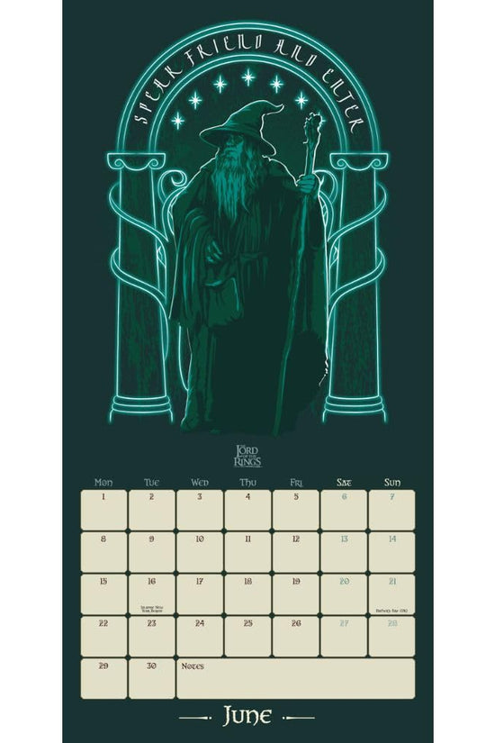 The Lord Of The Rings Square Calendar 2026