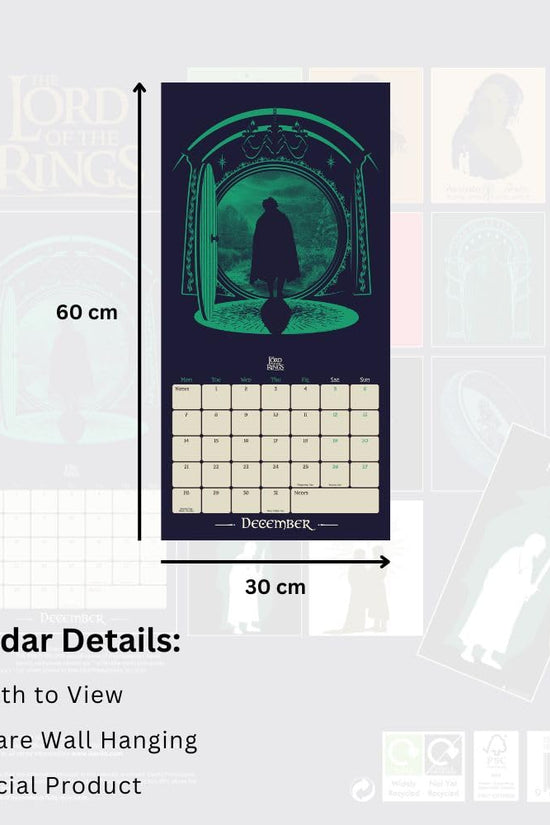 The Lord Of The Rings Square Calendar 2026
